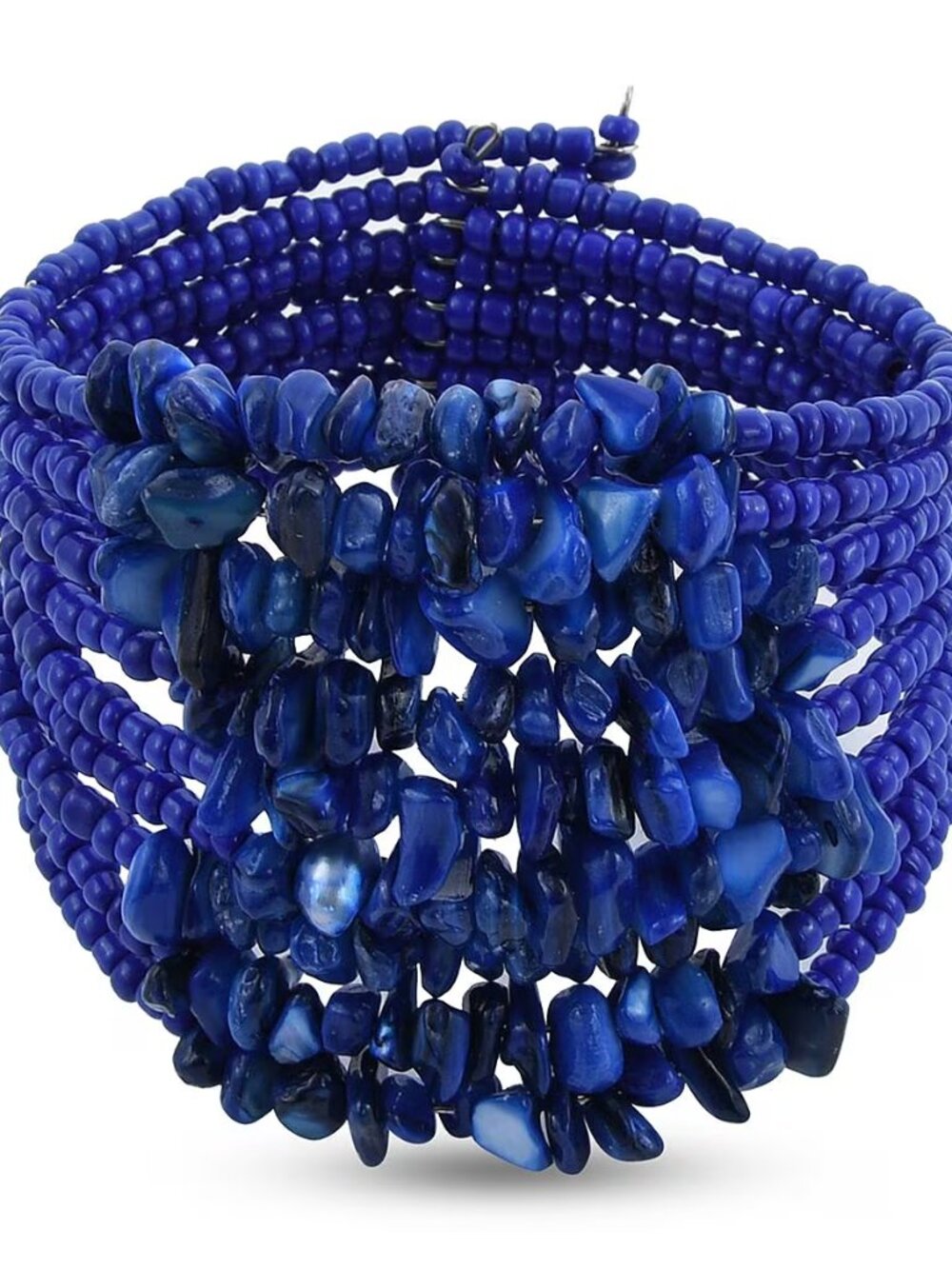 Purple Seed Beaded Adjustable Bracelet 4.00 ctw - NEW